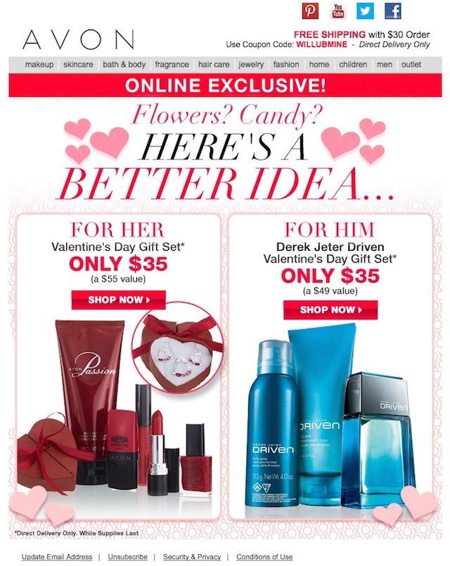 Avon newsletter for valentines day