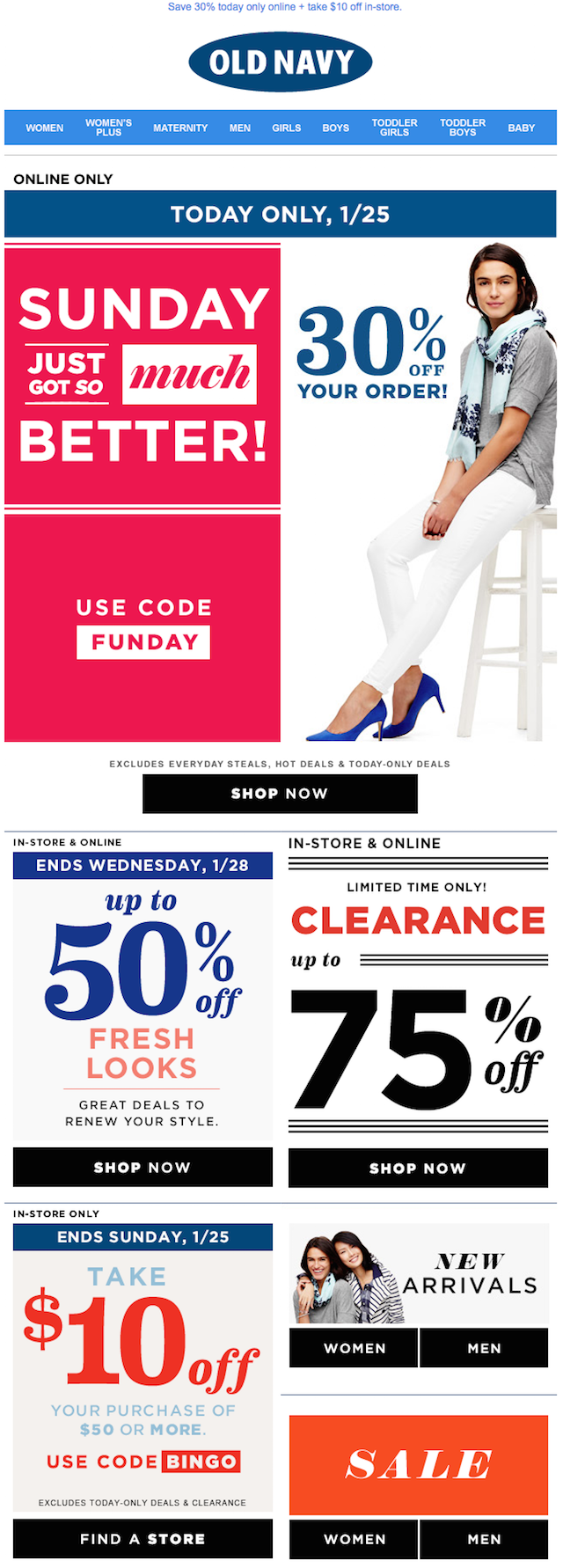 old navy coupons in store