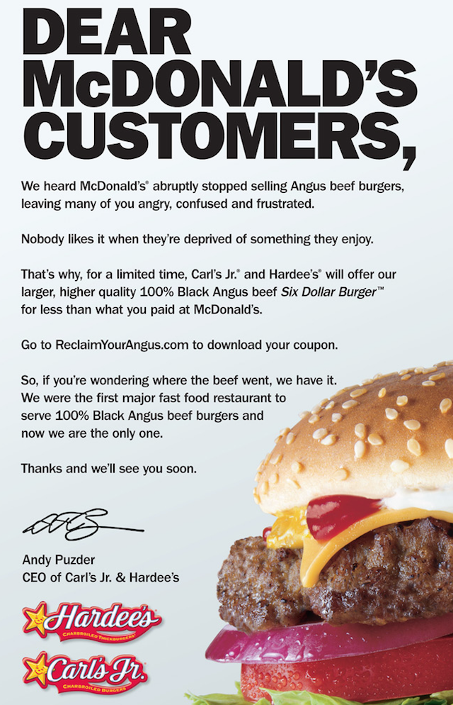 Advertisement: Carl's Jr. & Hardee's