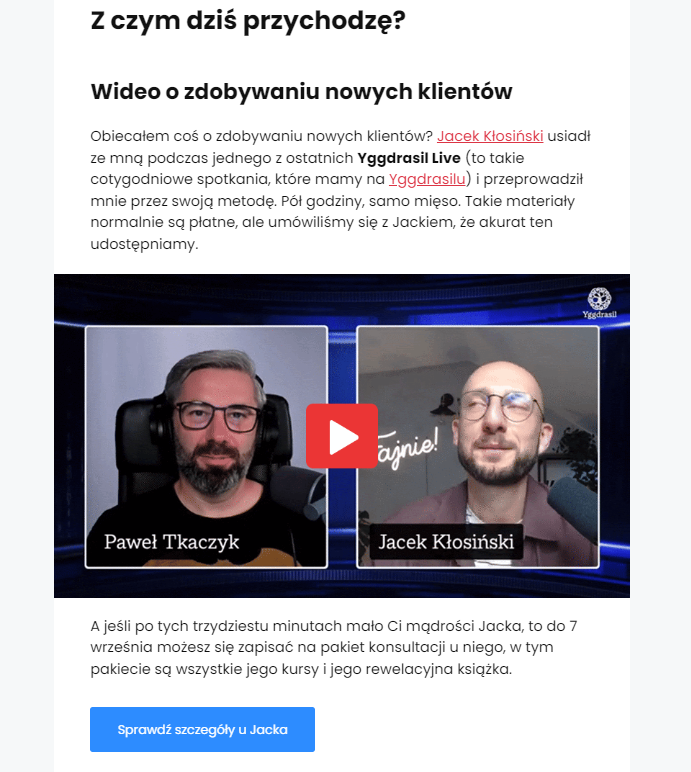 Paweł Tkaczyk - newsletter 